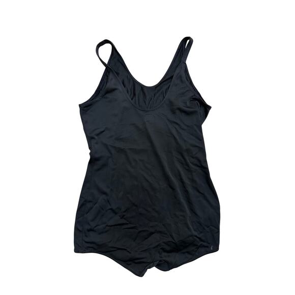 1960s Black One Piece Swimsuit Large/XL Gothic Swimwear - Picture 2 of 6